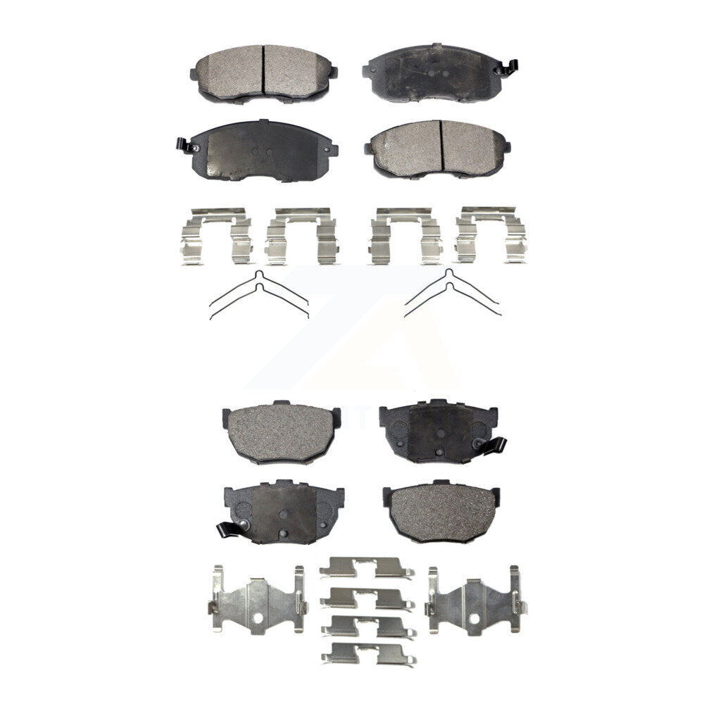 Ceramic Brake Pads Front Rear Kit For 1989-1990 Nissan Maxima Disc rear brakes