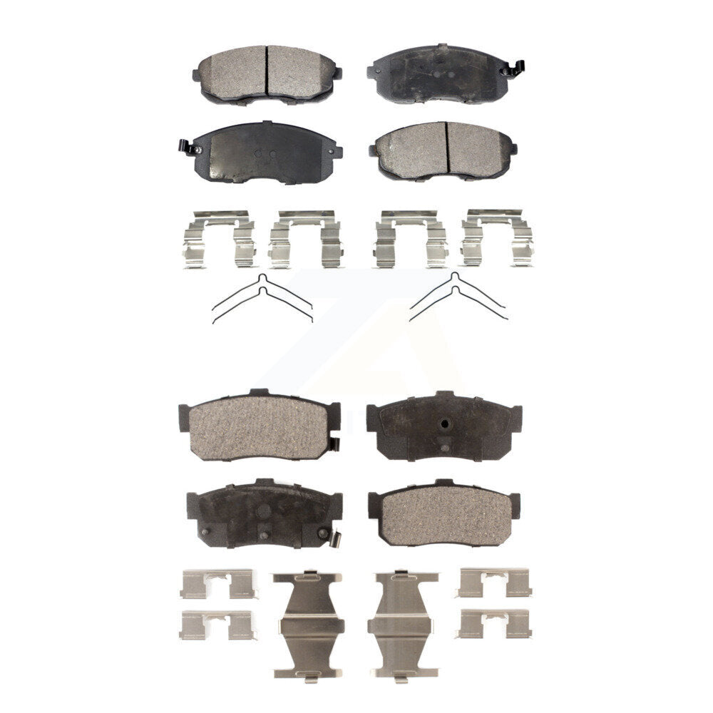 Ceramic Brake Pad Front Rear Kit For Nissan Altima Maxima Sentra INFINITI I30 EV