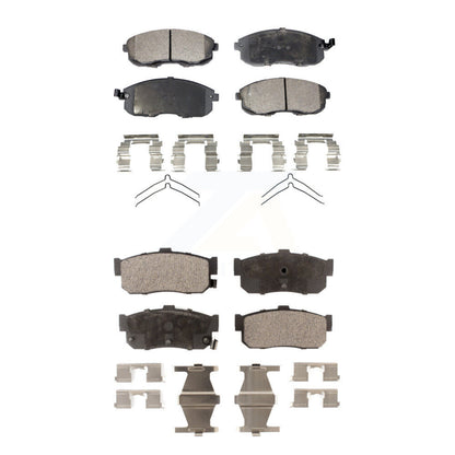 Ceramic Brake Pad Front Rear Kit For Nissan Altima Maxima Sentra INFINITI I30 EV