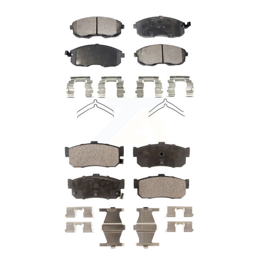 Ceramic Brake Pad Front Rear Kit For Nissan Altima Maxima Sentra INFINITI I30 EV
