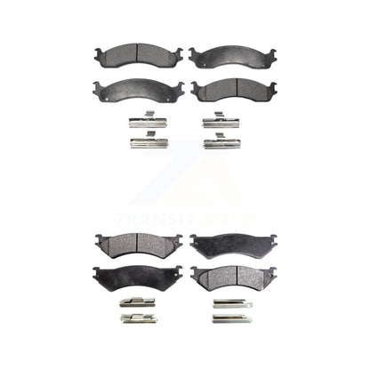 Ceramic Brake Pads Front Rear Kit For Ford E-350 Super Duty E-250 Econoline Club