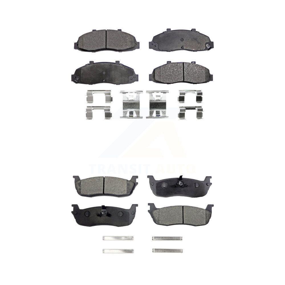 Ceramic Brake Pads Front Rear Kit For Ford F-150 Heritage Lincoln Blackwood