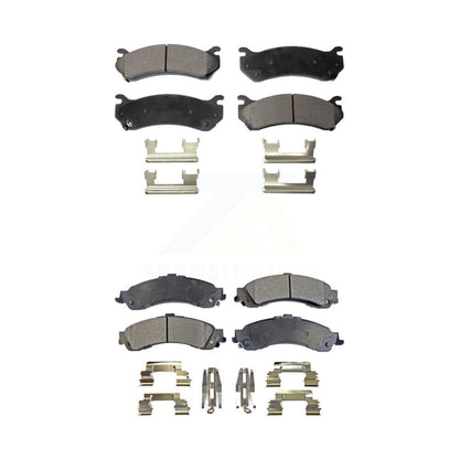 Ceramic Brake Pads Front Rear Kit For Chevrolet GMC Silverado 1500 Sierra Yukon