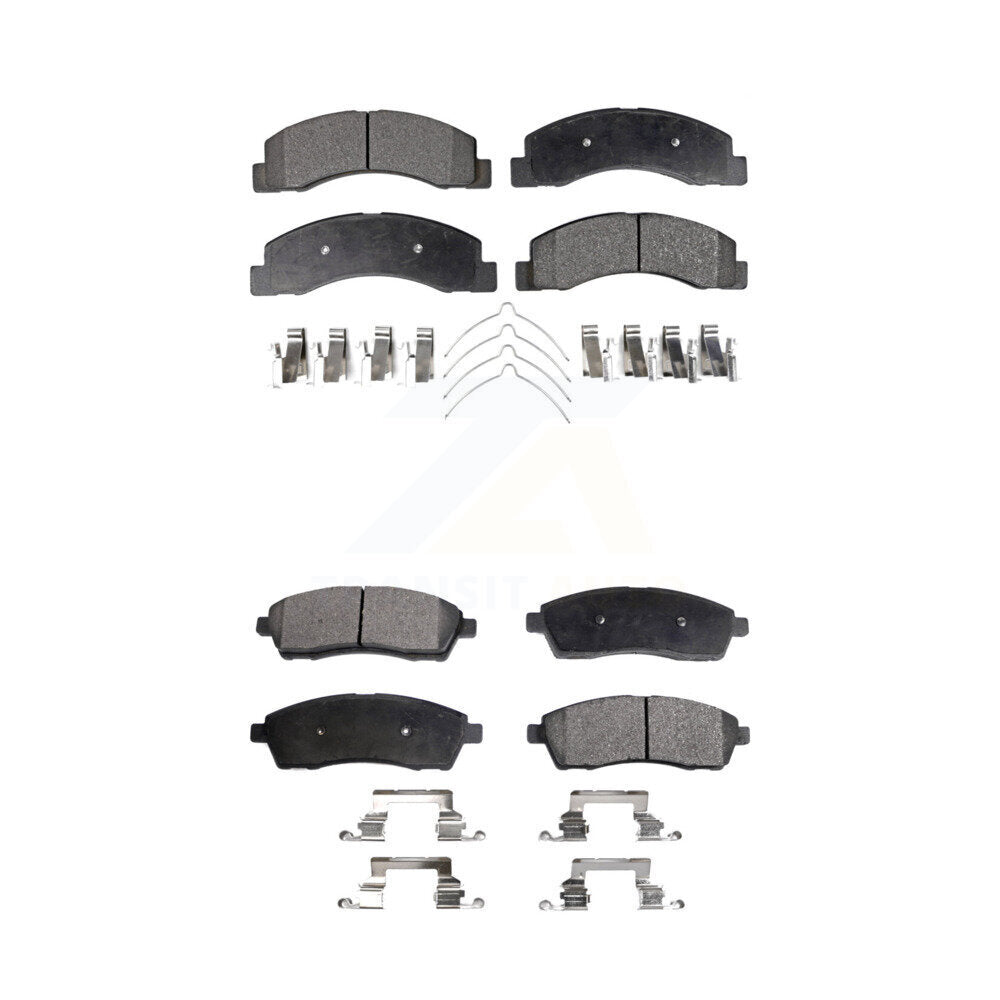 Ceramic Brake Pads Front Rear Kit For Ford F-350 Super Duty F-250 Excursion