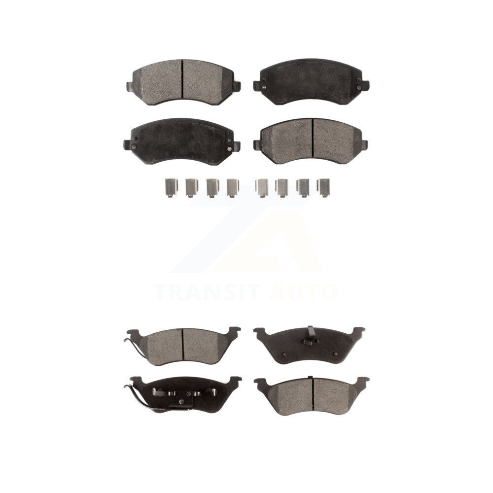 Ceramic Brake Pad Front Rear Kit For Dodge Caravan Grand Chrysler Town & Country
