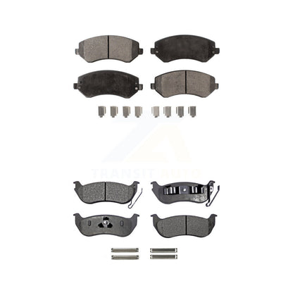 Ceramic Brake Pads Front Rear Kit For 2003-2007 Jeep Liberty