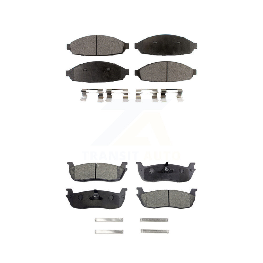 Ceramic Brake Pads Front Rear Kit For 2003-2010 Lincoln Town Car Limousine