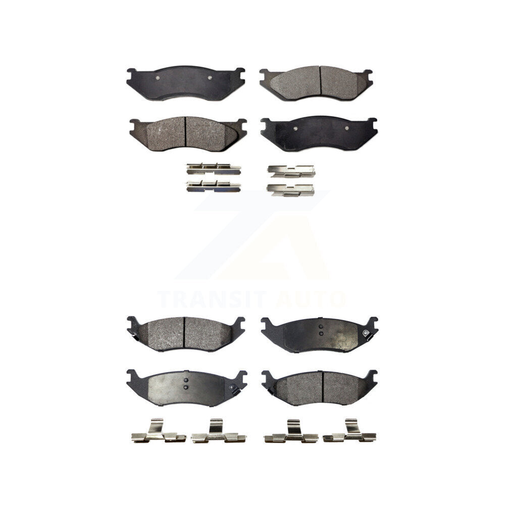 Ceramic Brake Pads Front Rear Kit For Dodge Ram 1500