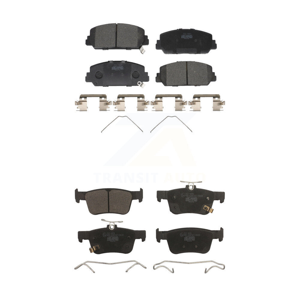 Ceramic Brake Pads Front Rear Kit For Honda Civic