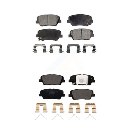 Ceramic Brake Pad Front Rear Kit For 14-15 Kia Sorento With Red Painted Calipers