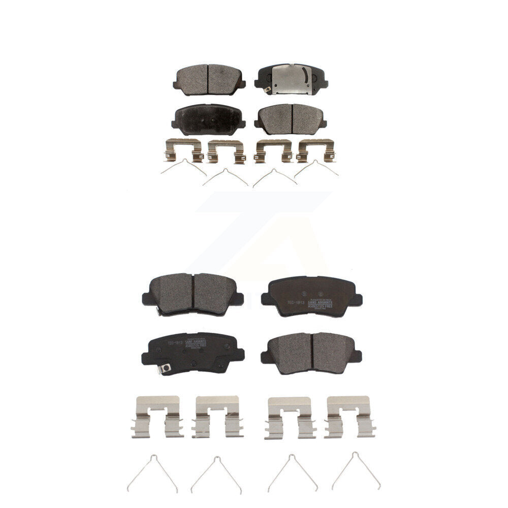 Ceramic Brake Pads Front Rear Kit For Kia Forte Forte5 Hyundai Veloster