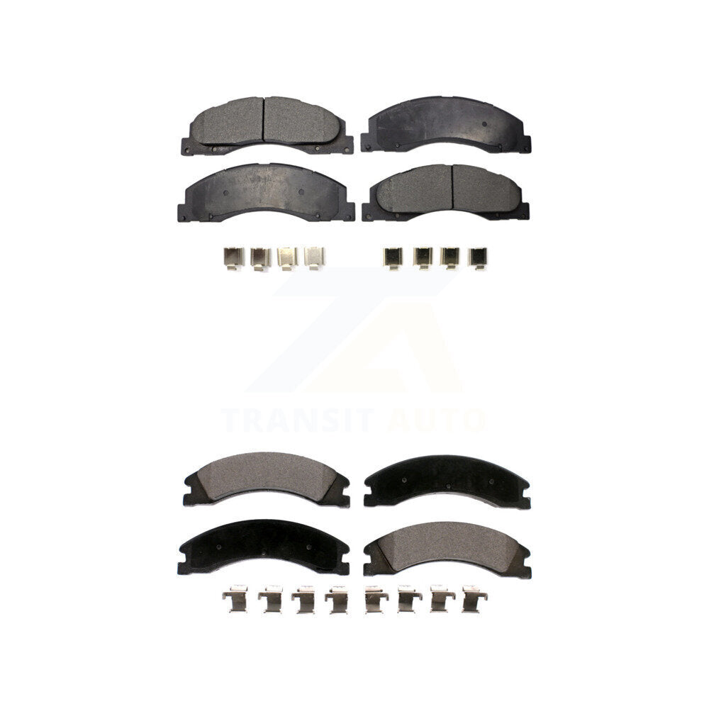 Ceramic Brake Pads Front Rear Kit For Ford E-450 Super Duty
