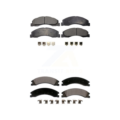 Ceramic Brake Pads Front Rear Kit For Ford E-450 Super Duty