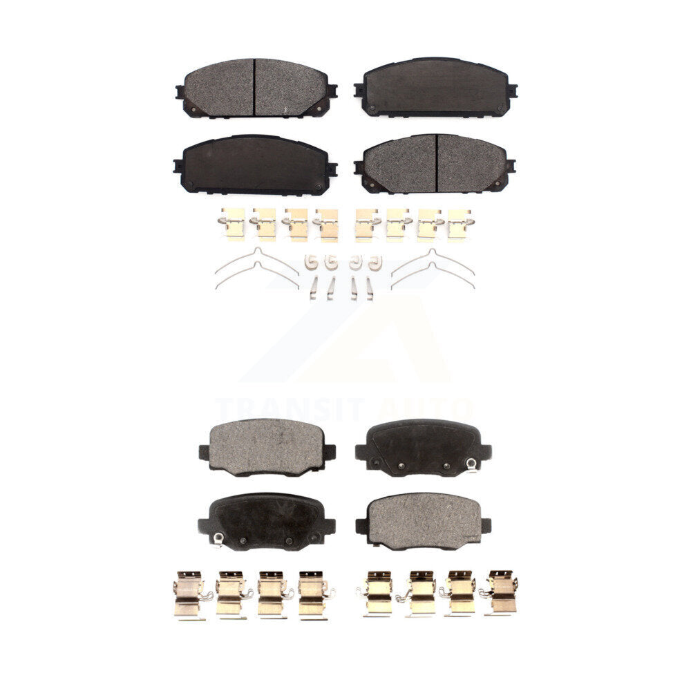 Ceramic Brake Pads Front Rear Kit For Jeep Cherokee With Dual Piston Caliper