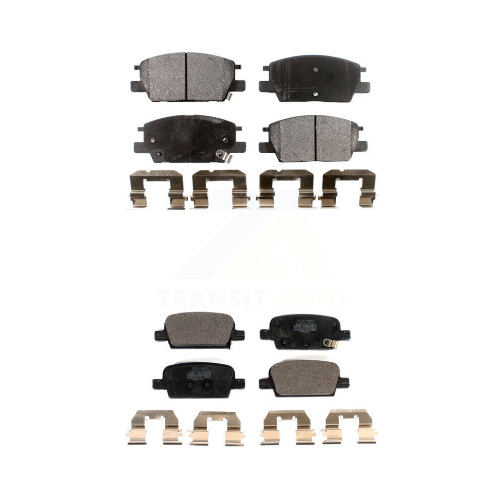 Ceramic Brake Pads Front Rear Kit For Chevrolet Malibu With Manual Parking