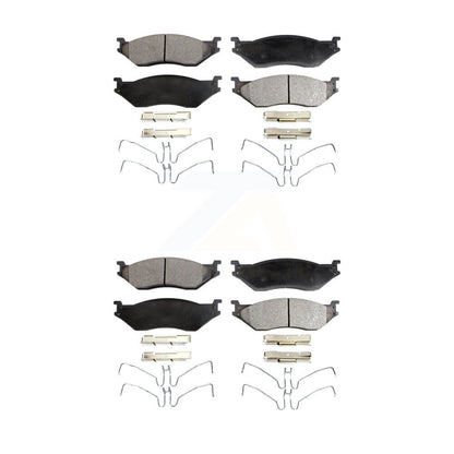 Ceramic Brake Pads Front Rear Kit For Ford F-450 Super Duty F-550 International