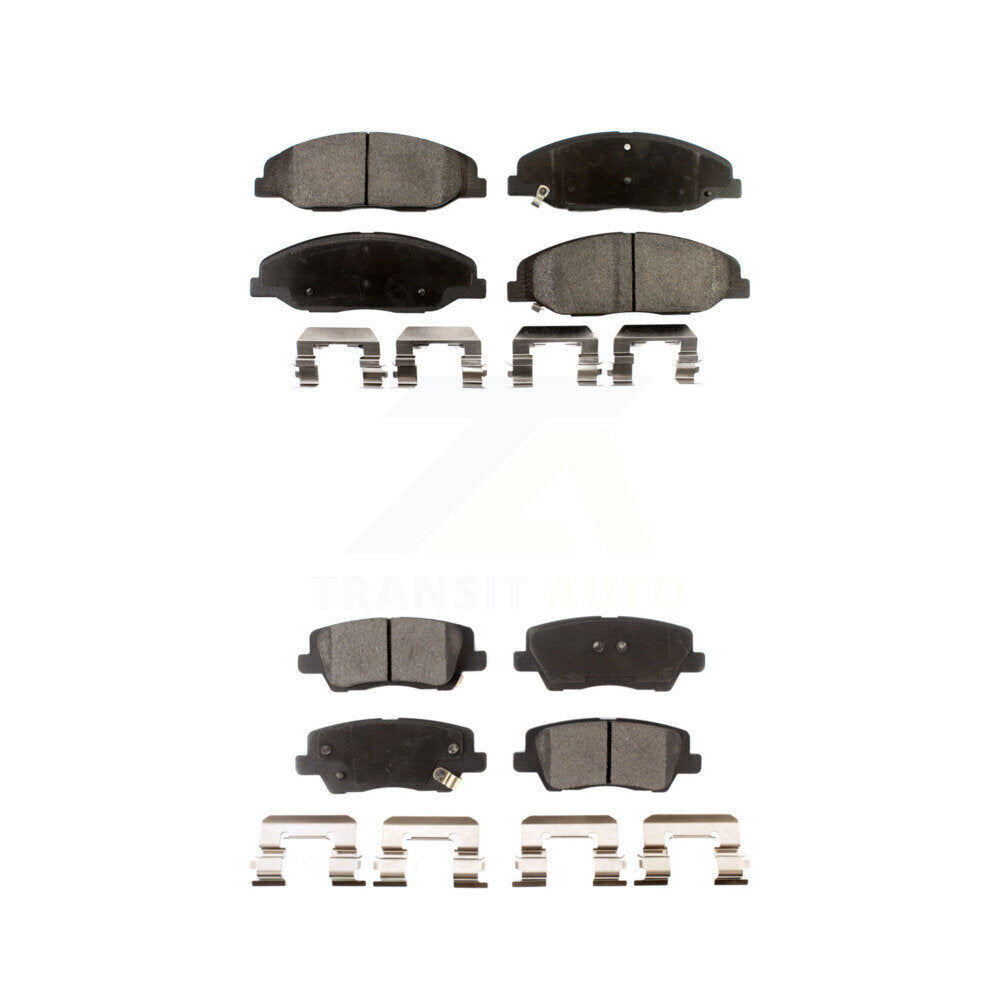 Ceramic Brake Pad Front Rear Kit For 2014 Cadillac CTS Without Heavy Duty Brakes