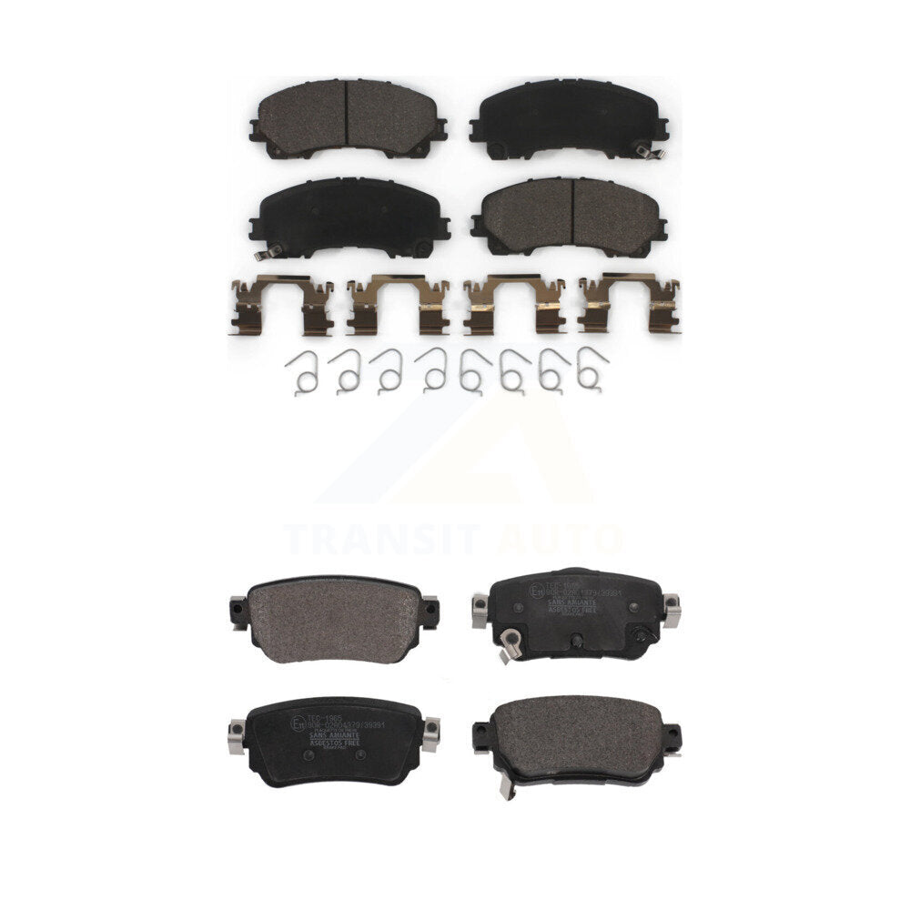 Ceramic Brake Pad Front Rear Kit For 19 Nissan Rogue With Electric Parking