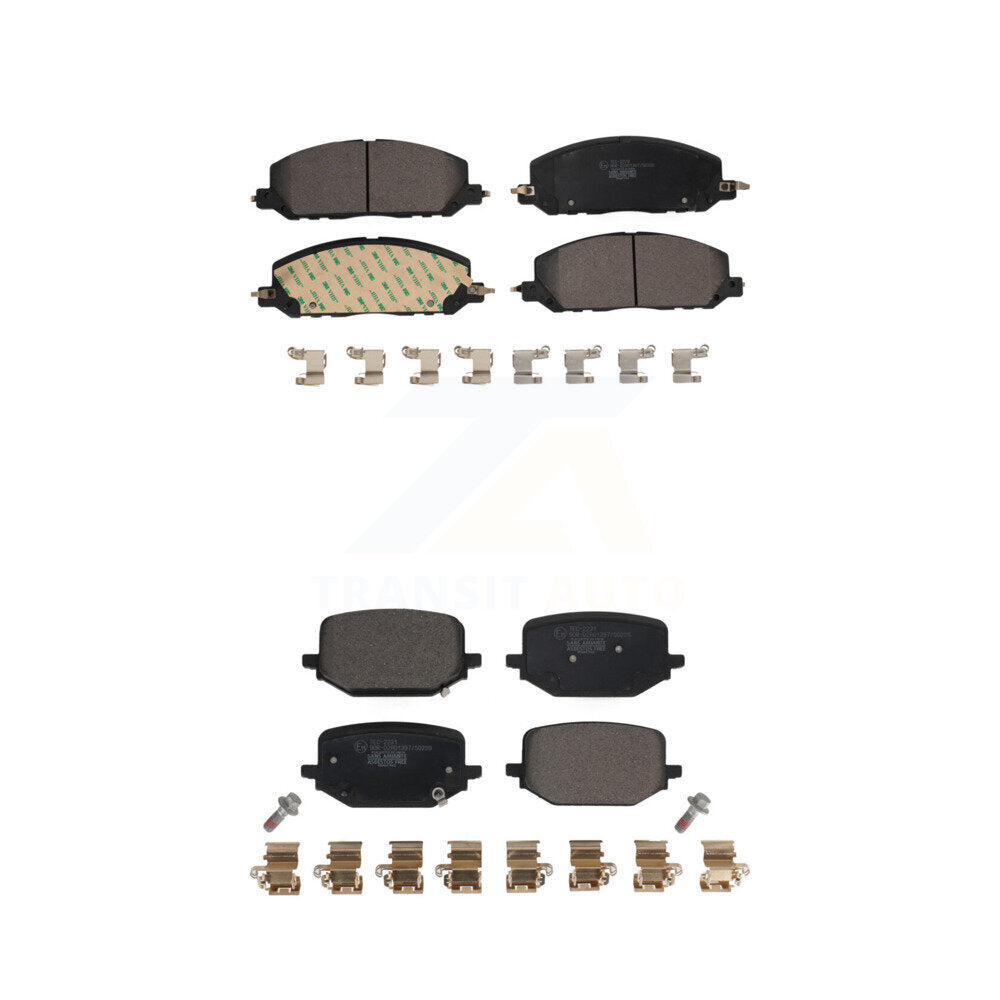 Ceramic Brake Pads Front Rear Kit For Lincoln Aviator Ford Police Interceptor