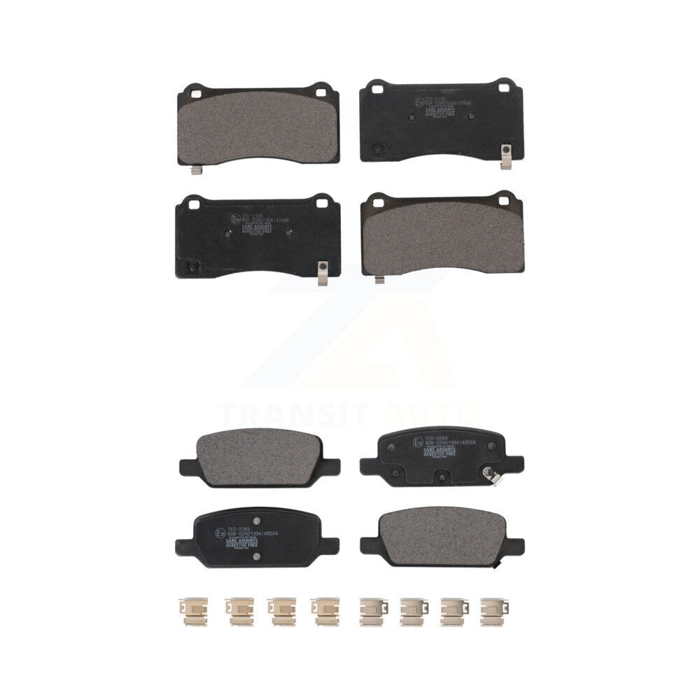 Ceramic Brake Pads Front Rear Kit For 17-23 Tesla 3 With Gray Painted Calipers