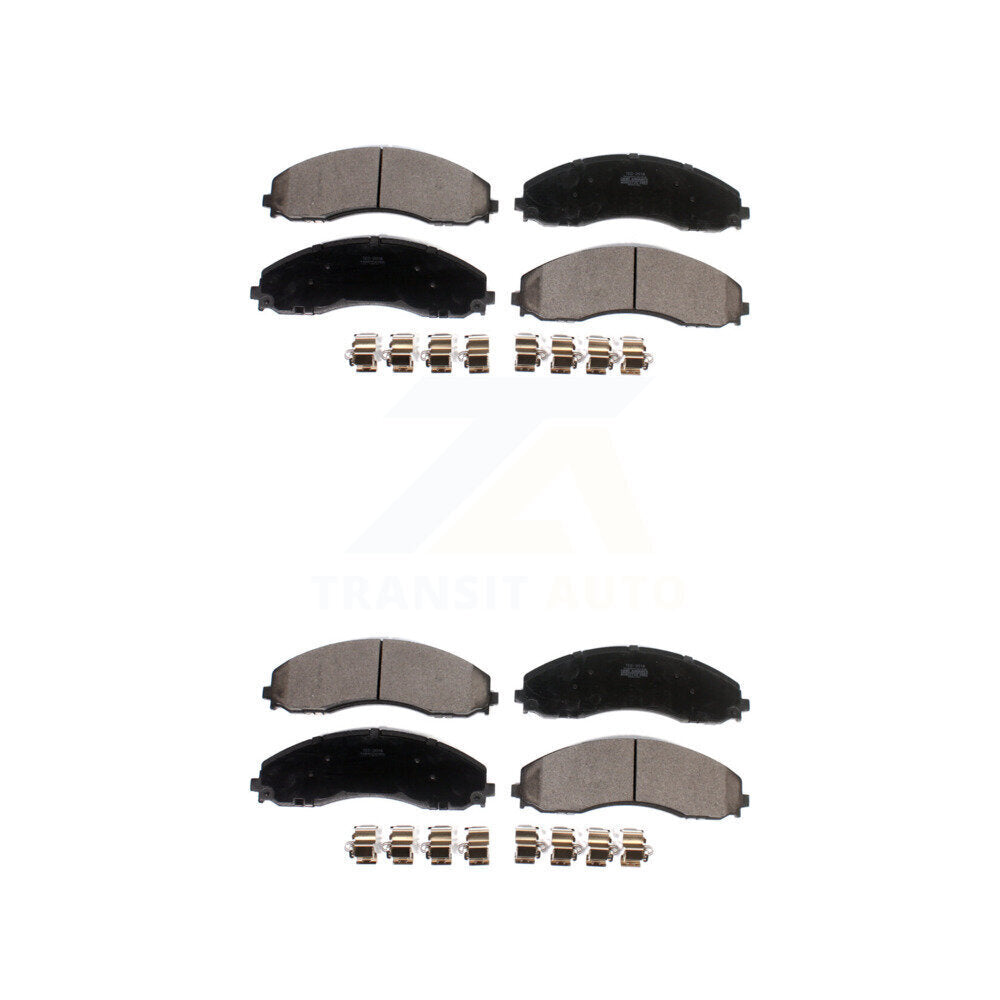 Ceramic Brake Pads Front Rear Kit For Ford F-450 Super Duty F-550 F-600