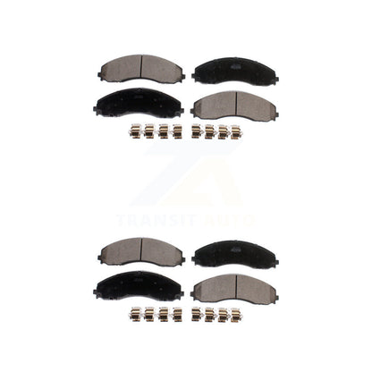 Ceramic Brake Pads Front Rear Kit For Ford F-450 Super Duty F-550 F-600