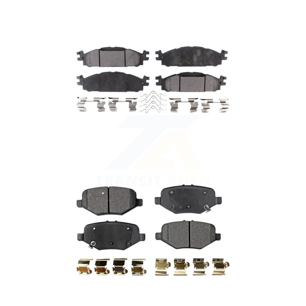 Ceramic Brake Pads Front Rear Kit For 15 Ford Explorer Without Heavy Duty Brakes