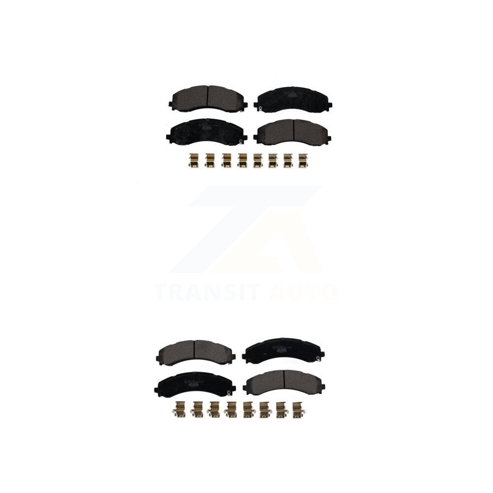Ceramic Brake Pads Front Rear Kit For 2019-2022 Ram 3500 With Dual Wheels