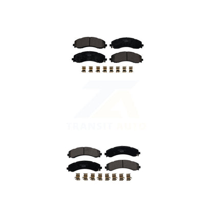 Ceramic Brake Pads Front Rear Kit For 2019-2022 Ram 3500 With Dual Wheels