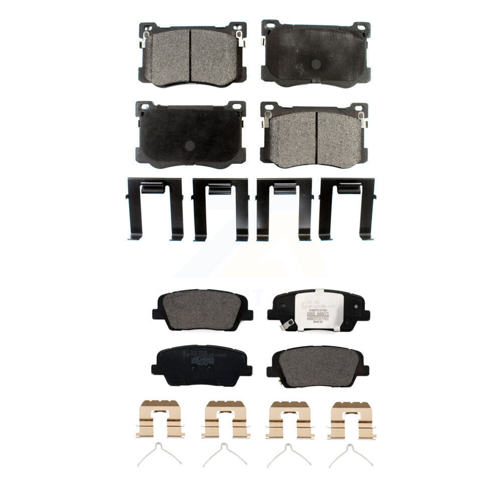 Ceramic Brake Pads Front Rear Kit For 2018-2020 Genesis G80 3.3L