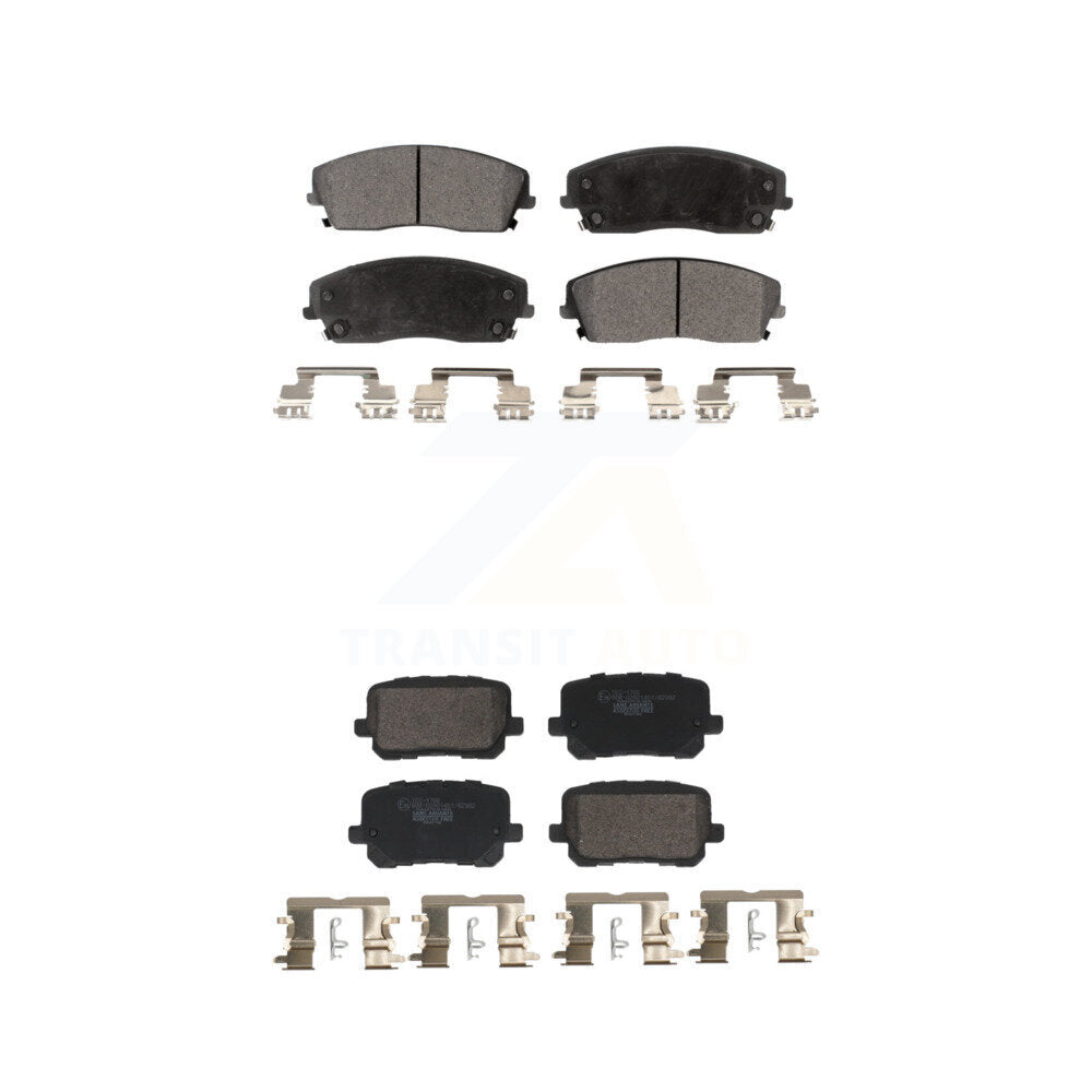 Ceramic Brake Pads Front Rear Kit For Dodge Charger