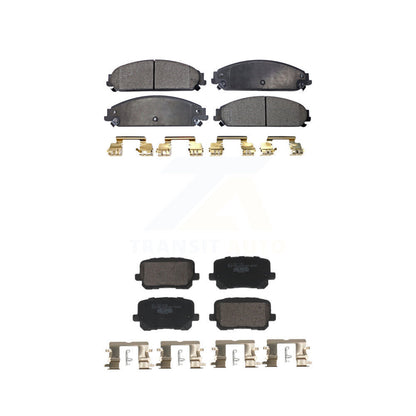 Ceramic Brake Pads Front Rear Kit For 2014-2018 Dodge Charger RWD with 5.7L