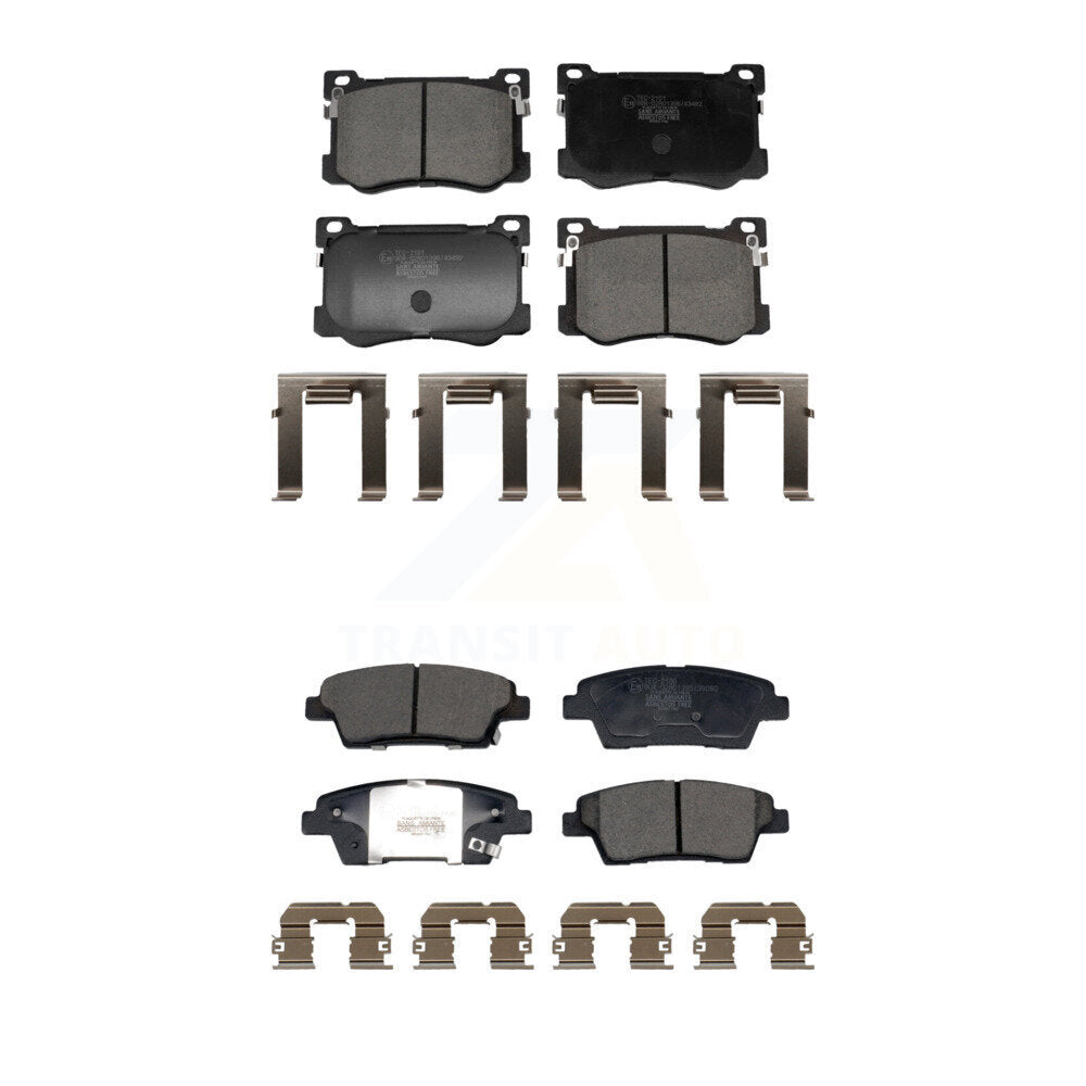 Ceramic Brake Pads Front Rear Kit For 2018-2020 Genesis G80 3.8L 5.0L