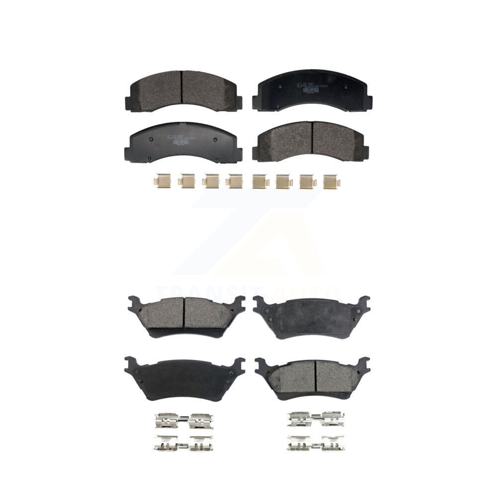 Ceramic Brake Pads Front Rear Kit For 18-20 Ford F-150 With Manual Parking