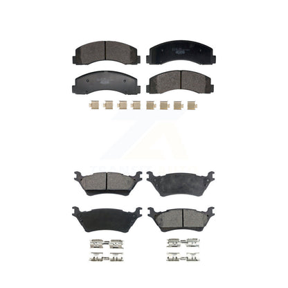 Ceramic Brake Pads Front Rear Kit For 18-20 Ford F-150 With Manual Parking