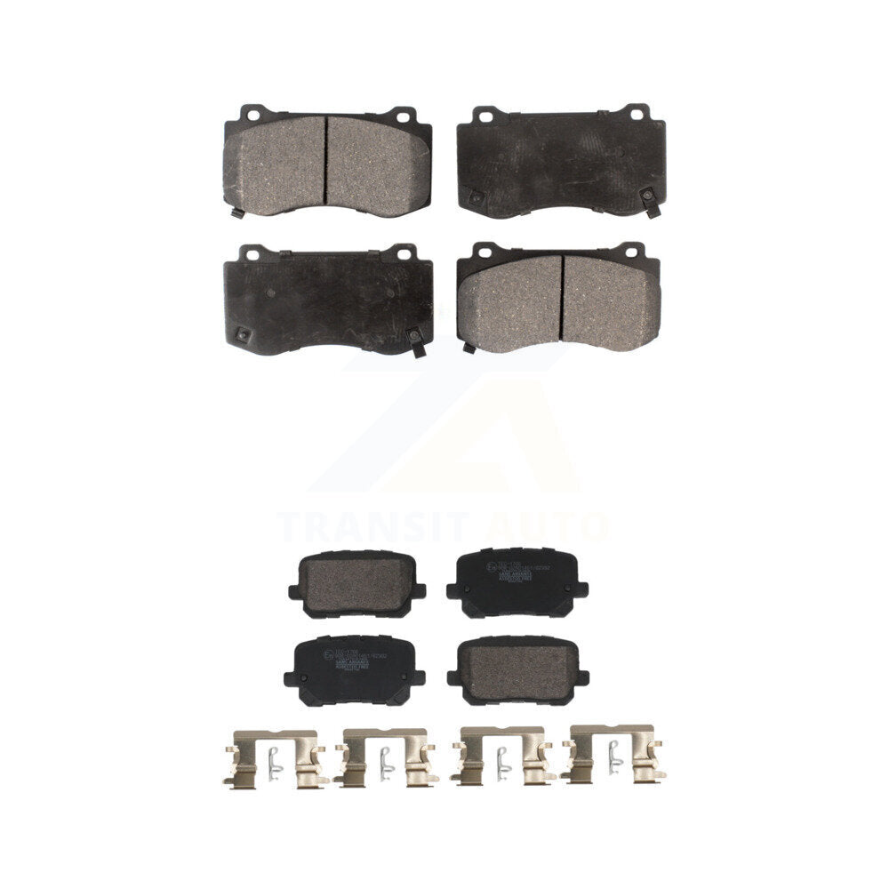 Ceramic Brake Pads Front Rear Kit For Dodge Charger