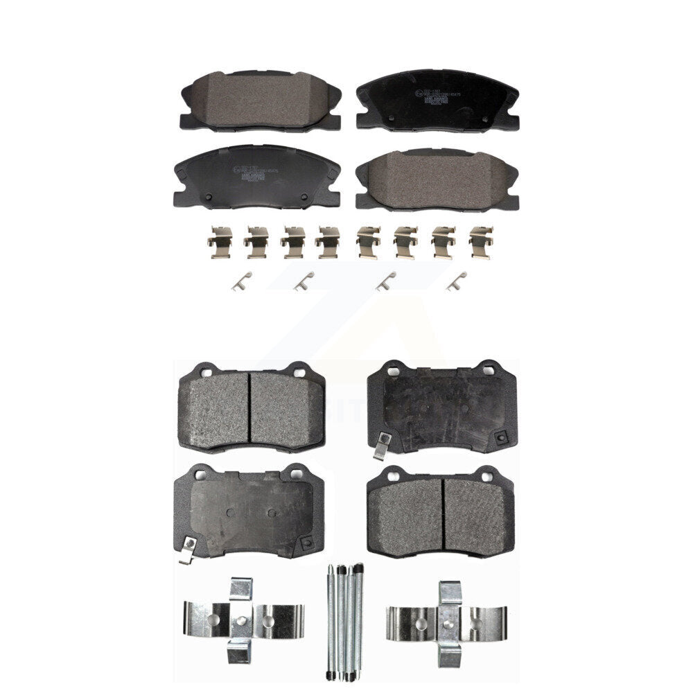 Ceramic Brake Pads Front Rear Kit For Dodge Charger