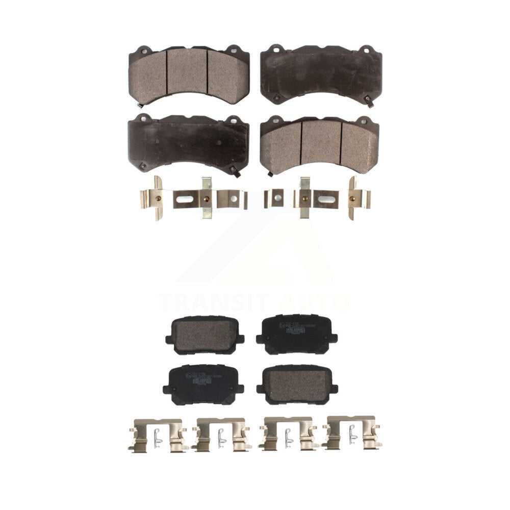 Ceramic Brake Pads Front Rear Kit For Dodge Charger