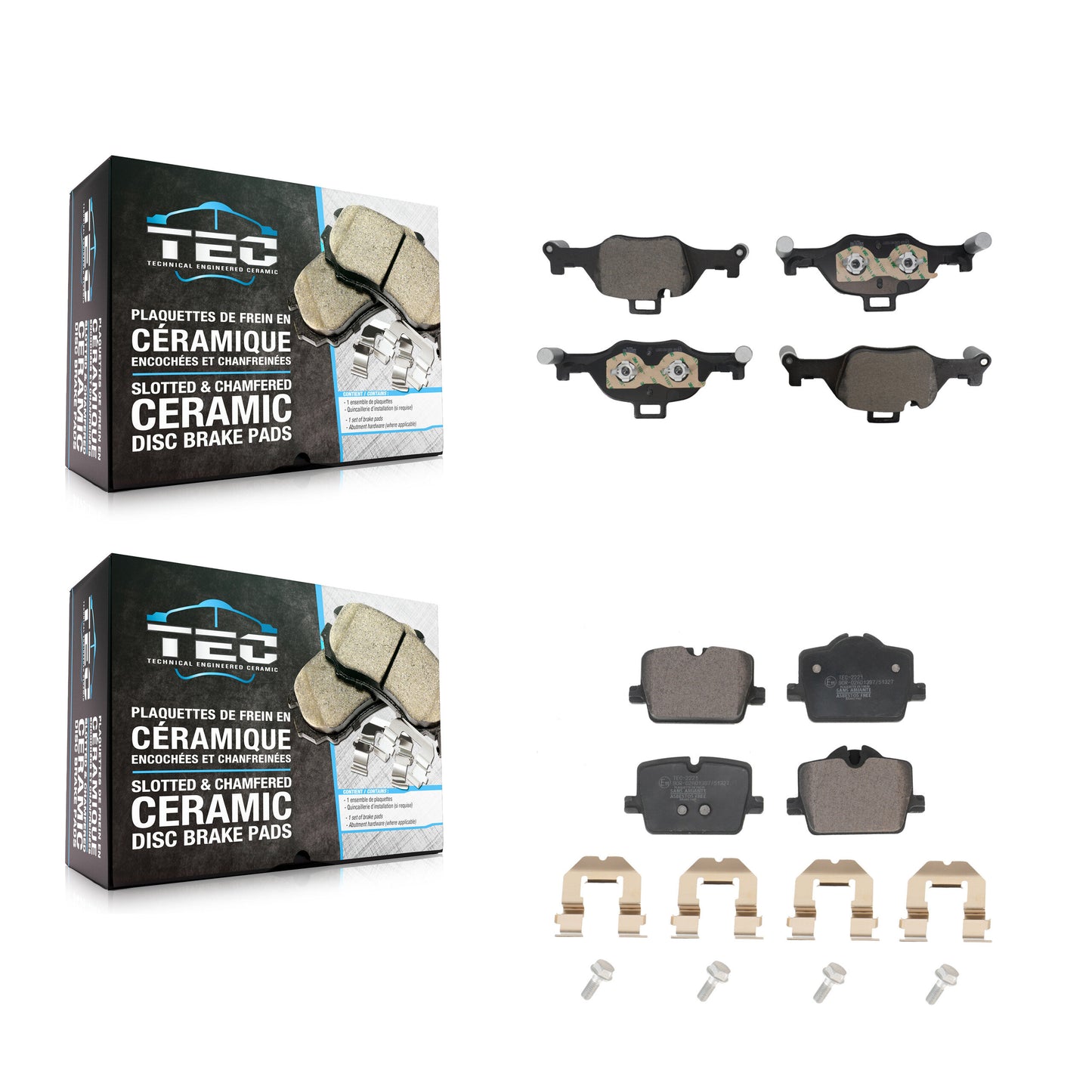 Ceramic Brake Pads Front Rear Kit For BMW i4 Without Blue Painted Calipers