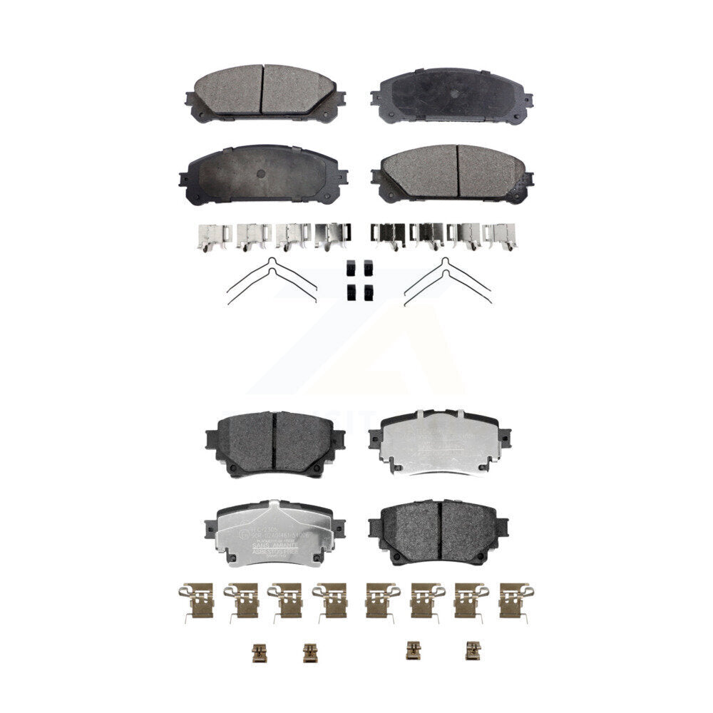 Ceramic Brake Pads Front Rear Kit For Toyota Highlander Sienna Lexus RAV4 Prime