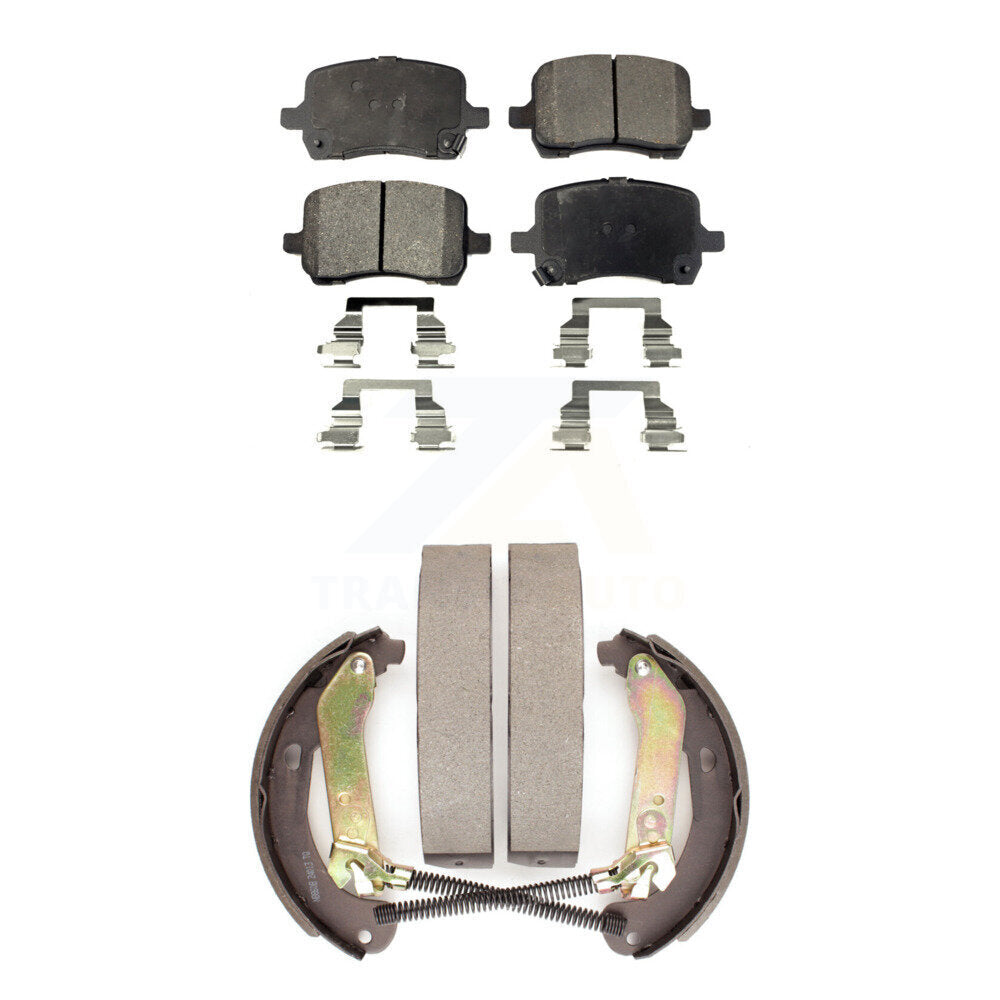 Ceramic Brake Pads And Drum Shoes Front Rear Kit For Chevrolet Malibu