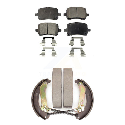 Ceramic Brake Pads And Drum Shoes Front Rear Kit For Chevrolet Malibu