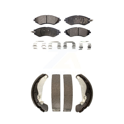 Ceramic Brake Pads Drum Shoes Front Rear Kit For Chevrolet Aveo Pontiac Aveo5 G3