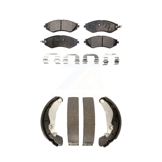 Ceramic Brake Pads Drum Shoes Front Rear Kit For Chevrolet Aveo Pontiac Aveo5 G3