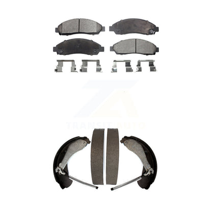 Ceramic Brake Pads & Drum Shoes Front Rear Kit For Chevrolet Colorado GMC Canyon