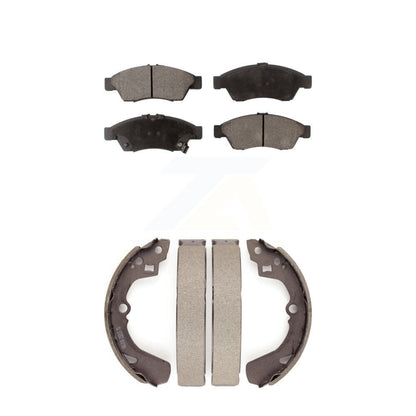 Ceramic Brake Pads And Drum Shoes Front Rear Kit For 2006-2007 Suzuki Aerio