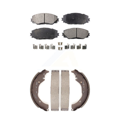 Ceramic Brake Pads And Drum Shoes Front Rear Kit For Toyota Corolla Scion xD