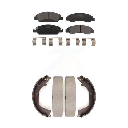 Ceramic Brake Pads And Drum Shoes Front Rear Kit For GMC Sierra 1500 Chevrolet
