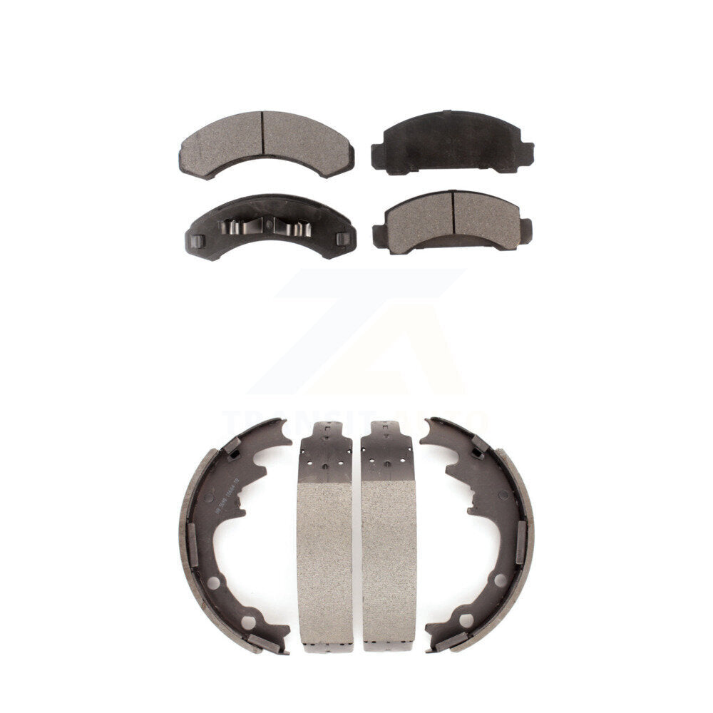 Ceramic Brake Pads And Drum Shoes Front Rear Kit For Ford Ranger Mazda Bronco II