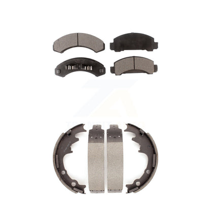 Ceramic Brake Pads And Drum Shoes Front Rear Kit For Ford Ranger Mazda Bronco II